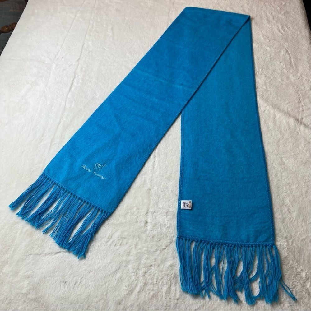 Alpaca Camargo Turquoise Blue Alpaca Blebd Scarf